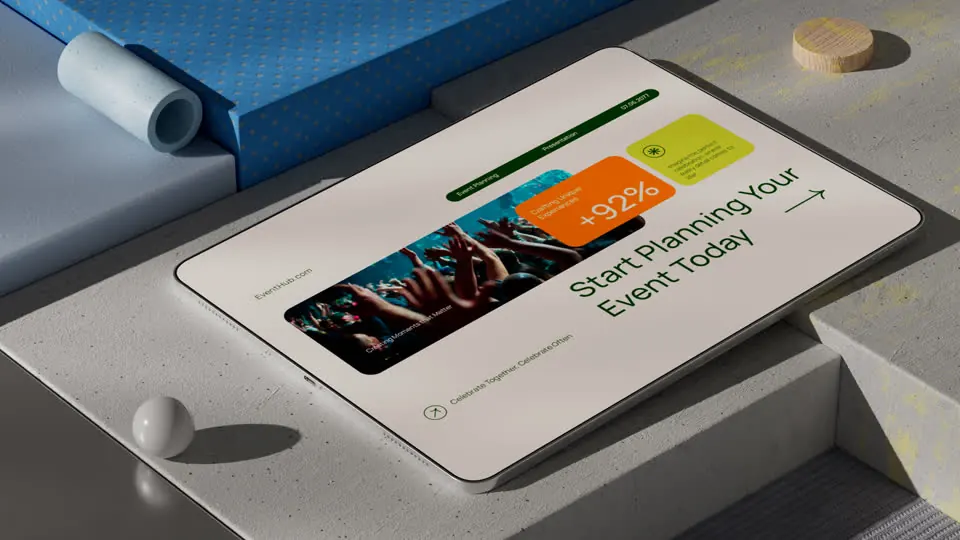 Green Orange Modern Event planning Presentation Thumbnail