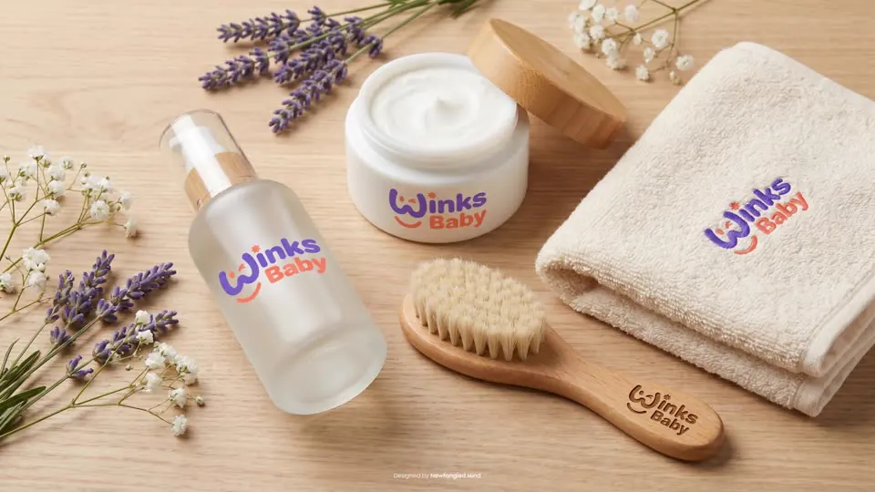 Winks Baby Logo Design